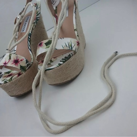 Steve Madden Womens KATHY / KATH03S1 SIZE 6.5 FLORAL ANKLE/ KNEE STRAP - Picture 6 of 6